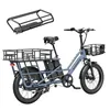 20 Zoll Elektrofahrrad mit Kindersitze Vorderkorb E Bike Produktbild-Vorschau 1
