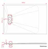 AQUABATOS Duschwanne 160x80x3,2 cm weiß, rutschfeste Produktbild-Vorschau 9