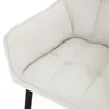 ML-Design 4x Esszimmerstuhl aus Frotteestoff, Creme, mit Produktbild-Vorschau 5