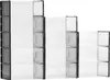 A set of stackable clear plastic shoe storage boxes with black frames, arranged in a stepped pattern against a white background. Náhľad obrázku produktu