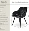 tectake® Esszimmerstuhl Marilyn gepolstert, in Samtoptik 58 Produktbild-Vorschau 5