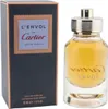 Cartier L’Envol Eau de Parfum, 50ml, mit rundem Glasflakon und goldfarbenem Sprühkopf, neben schwarzer Box mit kupferfarbenem Musterrahmen. Produktbild-Vorschau