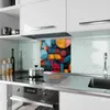Küchenrückwand Spritzschutz Glas mit Motiv Bunte Kreise 40 Produktbild-Vorschau 2
