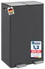 WELLGRO Treteimer 2x30L Grau – Edelstahl mit Softclose & Produktbild-Vorschau 1