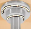 A close-up view of two curved LED light strips on a silver and white fixture, likely a solar garden light. Produktbild-Vorschau
