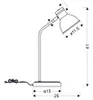 Lampa biurkowa Candellux ZUMBA 1xE14 41-72078 Podgląd zdjęcia produktu 3