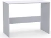 A white desk with a simple, modern design, shown from the front.