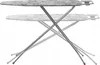 A foldable ironing board shown from a side angle against a white background. The ironing board is depicted in two slightly offset positions, suggesting movement or adjustability. Produktbild-Vorschau