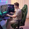 Gaming-Stuhl grün Samt ergonomisch, Massage-Lendenstütze, Produktbild-Vorschau 12