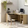 vidaXL Rohový psací stůl ve tvaru L dub Sonoma 120x140x75 Náhled obrázku produktu 2