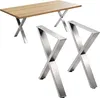 DanDiBo 2x nohy stolu z nerezové oceli 72 x 60 cm rám stolu Náhled obrázku produktu 1
