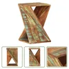 The Living Store Beistelltisch 35x35x55 cm Altholz Massiv Produktbild-Vorschau 10