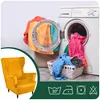 Potah na křeslo z hebké tkaniny – barva hořčice – elastický Náhled obrázku produktu 2