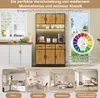 MODFU Vitrinen Hochschrank mit LED-Beleuchtung mit Produktbild-Vorschau 2
