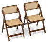COSTWAY Esszimmerstühle 2er Set, Klappstühle Rattan, Produktbild-Vorschau 1