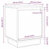 vidaXL Comodino Bianco 39 x 34,5 x 50 cm Materiale a base Anteprima dell’immagine prodotto 7