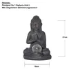 Figurine solaire à LED « Bouddha », Bouddha gris, boule de Voir les images du produit 7