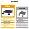 Wiltec 2x Transportroller 380 x 380 x 119 mm mit 250 kg Produktbild-Vorschau 5