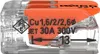 A close-up studio shot of a WAGO 221-612 wire connector. Podgląd zdjęcia produktu