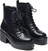 KOI Schnürstiefel Damen GIN Platform Military Boots schwarz Produktbild-Vorschau 1