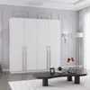 Drehtürenschrank in Weiß/Weiß vier Türig
Breite:	200 cm
Höhe: 210 cm	
Tiefe: 57 cm Produktbild-Vorschau