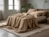Setex Musselin Bettwäsche - uni  155 x 220 cm taupe modern, Produktbild-Vorschau 3