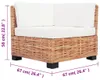 vidaXL Sofagarnitur 14-tlg. Natürliches Rattan Produktbild-Vorschau 7