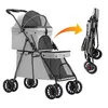 Hundewagen Faltbar,Hundebuggy für 2 Hunde,Oxford & Metall, Produktbild-Vorschau 1
