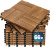 CASARIA Set 66 Piastrelle 30x30 cm in Legno di Acacia Anteprima dell’immagine prodotto 1