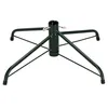 A dark green metal Christmas tree stand is shown against a white background. Voir les images du produit