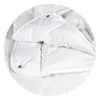 A close-up view of a white duvet with visible snap fasteners. Produktbild-Vorschau