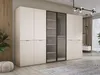 Kleiderschrank, Sandbeige / klares Glas, 3 x 100 x 200 x 51 Produktbild-Vorschau 2