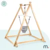 Holz Babyjumper mit Ständer - höhenverstellbarer Sitz, Baby Produktbild-Vorschau 2