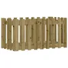 vidaXL Hochbeet Lattenzaun-Design 100x50x50 cm Kiefernholz Produktbild-Vorschau 1
