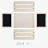 Navaris Holz Schallplatten Kiste mit Kreidetafel - 42,9 x Produktbild-Vorschau 4