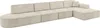 ALTDECOR Ecksofa in L-Form IREA-L3-v3 412x165x77 cm Beige Produktbild-Vorschau 2