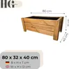 HolzGarden Fioriera in Legno Impregnato 80x32x40 cm Colore Anteprima dell’immagine prodotto 2