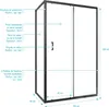 Porte de douche + Retour 120x90x200 cm - Verre 6 mm - Voir les images du produit 4