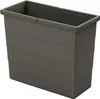 A dark gray rectangular trash can insert is shown against a white background. Voir les images du produit