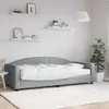 vidaXL Tagesbett mit Matratze Hellgrau 90x200 cm Stoff Produktbild-Vorschau 2