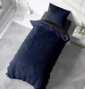 Bettwäsche 155x220 cm dunkel blau anthrazit Unifarben Produktbild-Vorschau 2