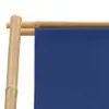 vidaXL Chaise longue bambou et toile bleu marine Voir les images du produit 6
