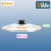 Vilde | Poêles 2 pcs avec couvercles en verre - Ø 24/32 cm Voir les images du produit 7