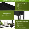 Hochbeet aus Metall mit Rollen, Ablage und Haken - Schwarz Produktbild-Vorschau 3