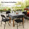 Klappstühle 4er Set Gepolstert, Faltbare Metallstühle bis Produktbild-Vorschau 6