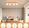 ZMH reflektor sufitowy 4 płomienie lampa sufitowa drewno - Podgląd zdjęcia produktu 4