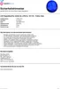 A document with product information and safety warnings, featuring a small image of the product. Produktbild-Vorschau