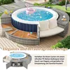 Merax Whirlpool Verkleidung Polyrattan Poolleiter Produktbild-Vorschau 2