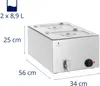 Elektrický vařič s kohoutkem 2 x GN 1/2 600 W Náhled obrázku produktu 10