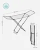 Diagram showing the dimensions of a foldable drying rack. Produktbild-Vorschau